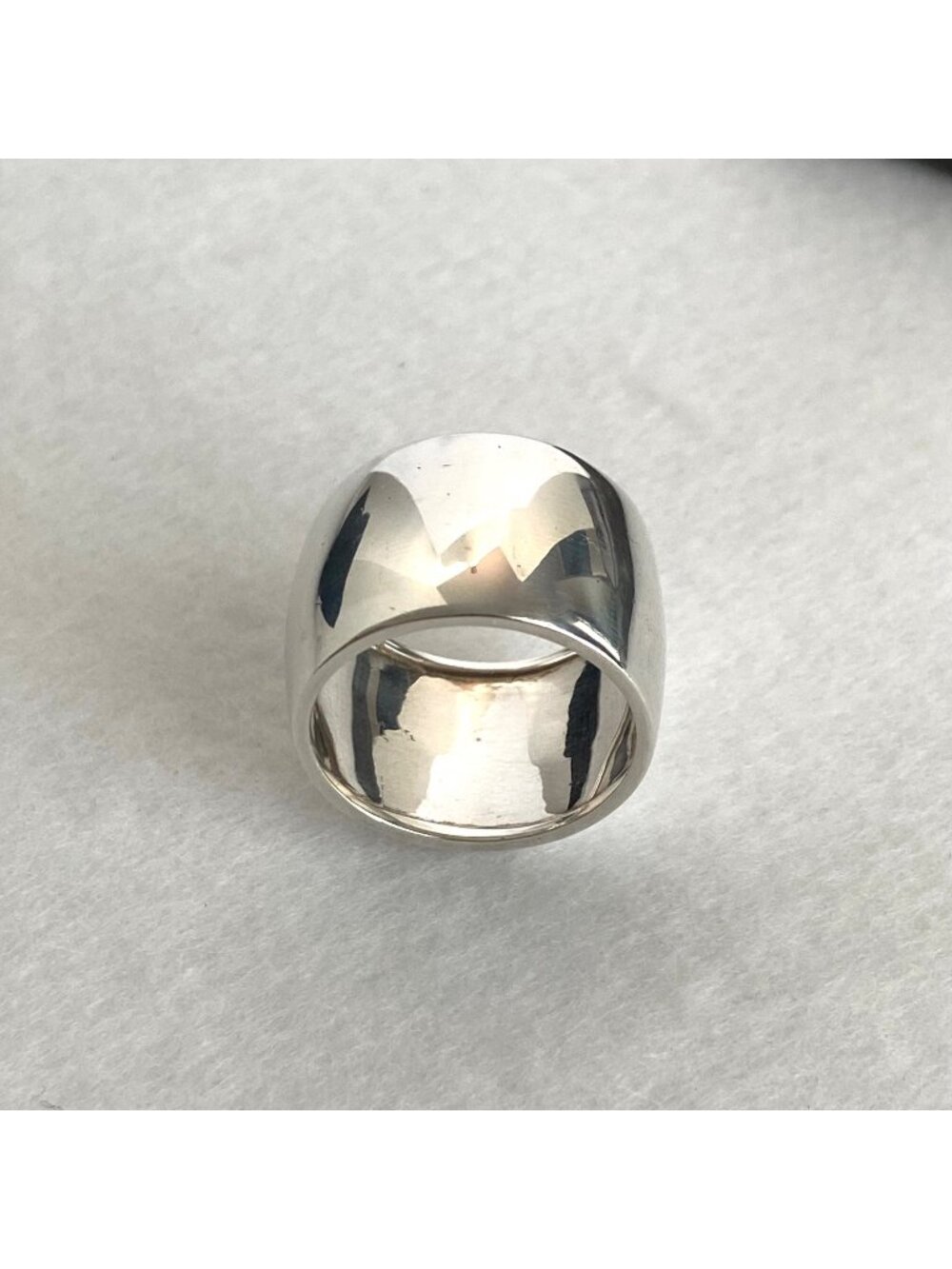Silpada Sterling Silver 925 Polished Wide Band Cuff Cigar Ring Sz 7.25